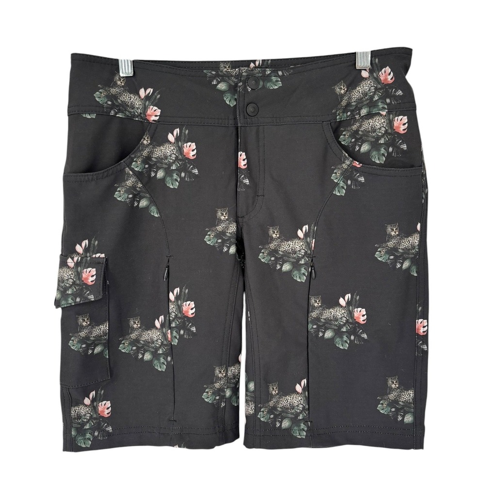 SHREDLY MTB Short Women 6 Black Tropical Excellent Mountain Bike Shorts